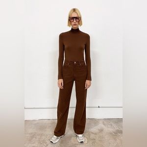 Zara basic knit mock neck sweater